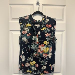 Floral Loft Ruffle Blouse | 14 Plus